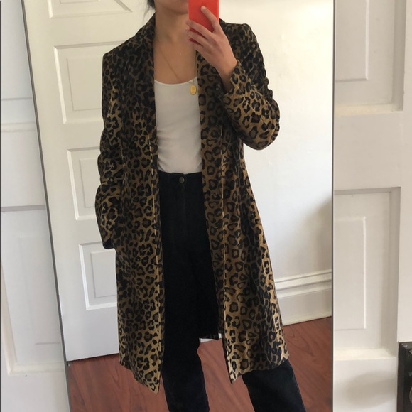 Vintage Jackets & Blazers - Vintage Cheetah Print Long Coat